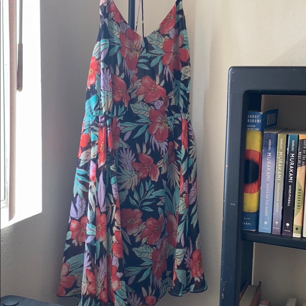 floral fit and flare dress